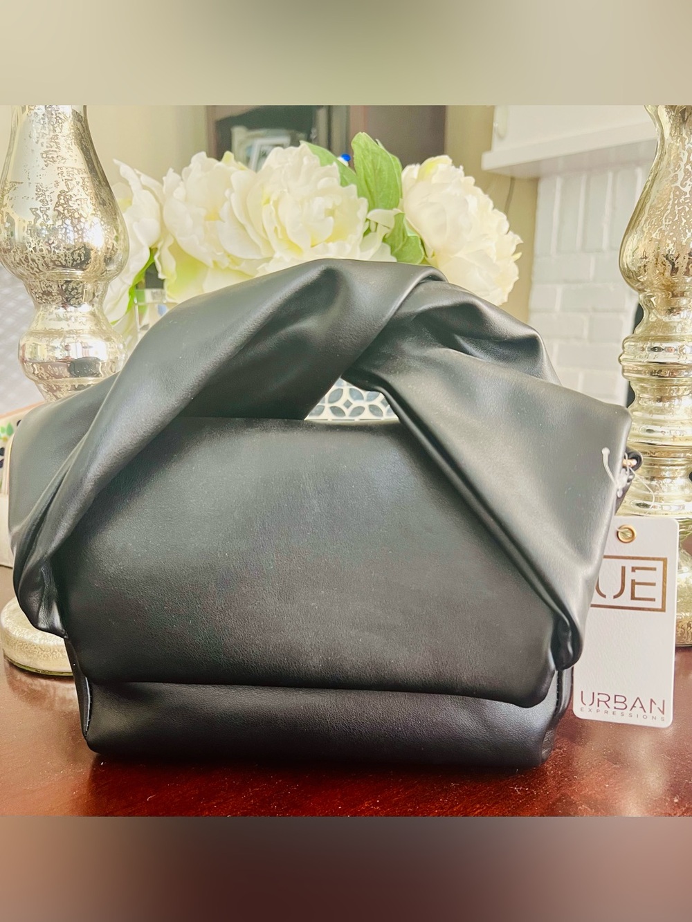 Urban Expressions Odette Black Top Handle Crossbody Women's Handbag NWT